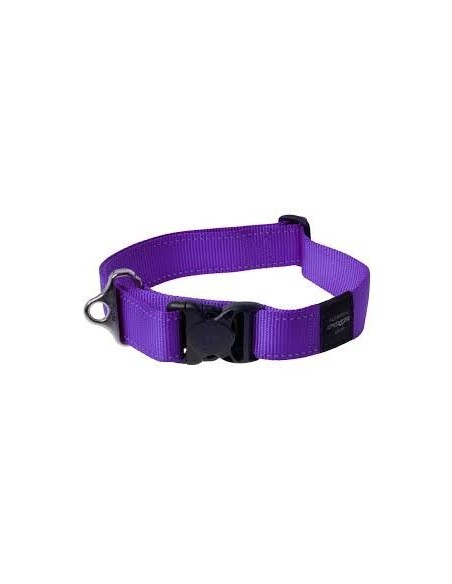 Rogz Landing Strip collare naylon riflettente XXL  diam.60/80 cm larg.0,40 cm Viola