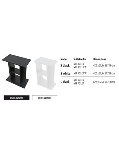 Newa supporto mirabello nero per acquari 47,5 X 27,5 X 66,7cm H 2