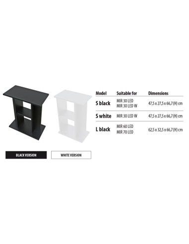 Newa supporto mirabello nero per acquari 47,5 X 27,5 X 66,7cm H
