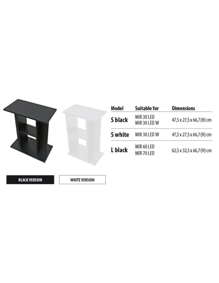 Newa supporto mirabello nero per acquari 47,5 X 27,5 X 66,7cm H