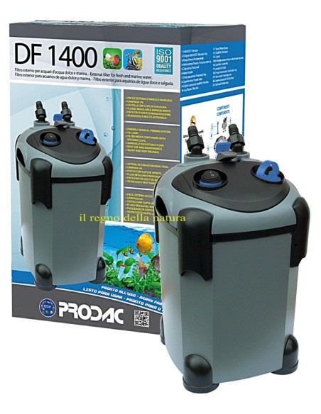 Prodac filtro esterno con lampada uv 7watt DF800 per acquari fino a 350 litri