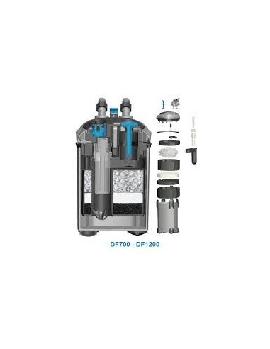 Prodac filtro esterno con lampada UV DF700 per acquari da 100  a 200