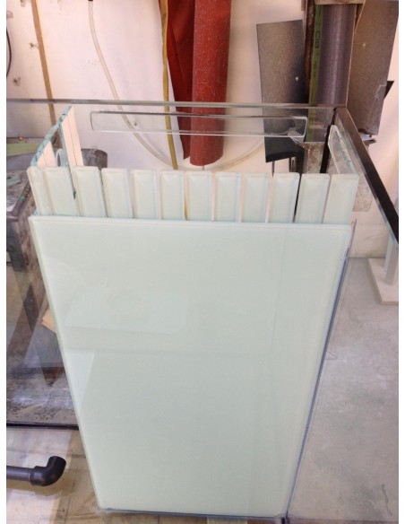 Vasca Acquario Artigianale Professionale  IN TOTAL VETRO EXTRA CHIARO - 60x50x40h - 120LT (solo vasca)