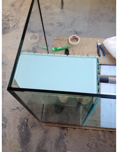 Vasca Acquario Artigianale Professionale IN TOTAL VETRO EXTRA CHIARO - 76x50x60h - 228LT (solo vasca)