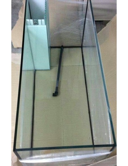 Vasca Acquario Artigianale Professionale IN TOTAL VETRO EXTRA CHIARO - 76x50x60h - 228LT (solo vasca)