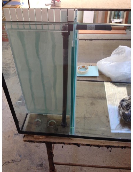 Vasca Acquario Artigianale Professionale IN TOTAL VETRO EXTRA CHIARO - 76x50x60h - 228LT (solo vasca)