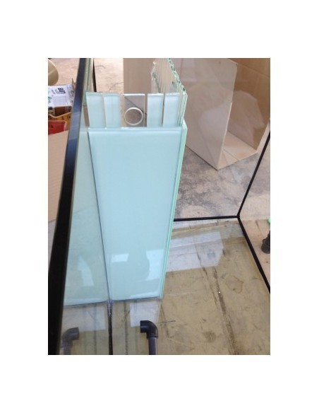 Vasca Acquario Artigianale Professionale  IN TOTAL VETRO EXTRA CHIARO -  80x40x50H - 160LT (con supporto)