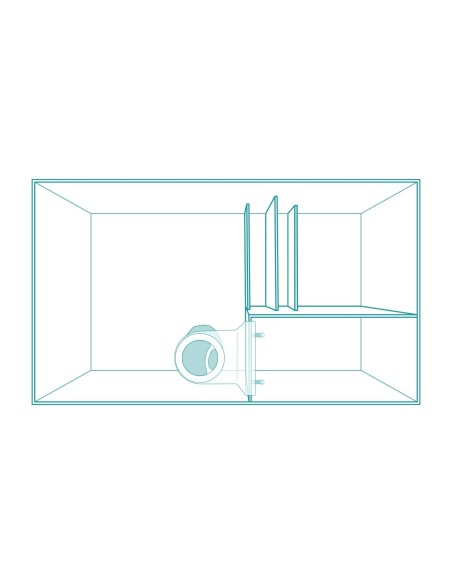 AQPet Kit Acquario Kubic 120 bianco con supporto in vetro extrachiaro