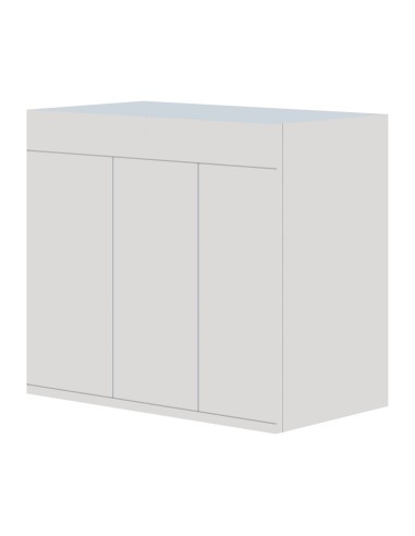 AQPet Kit Acquario Kubic 120 bianco con supporto in vetro extrachiaro