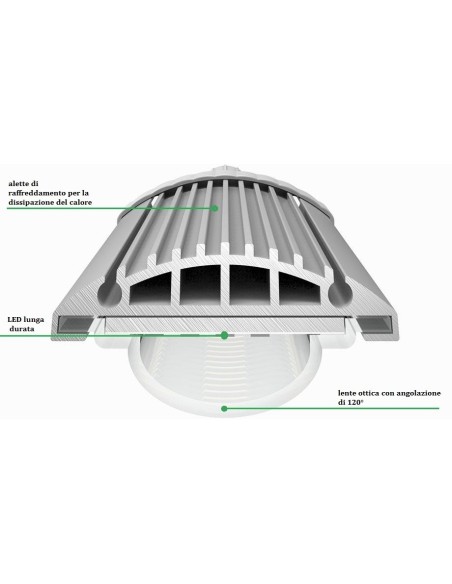 Aquatlantis easy led Universal 2.0 Freshwater Plafoniera LED Attacchi T5 e T8 1200 mm - 68000k - 52W
