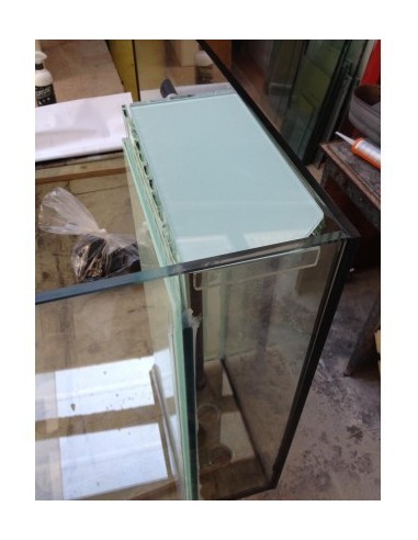 Vasca Acquario Artigianale Professionale  IN TOTAL VETRO EXTRA CHIARO -  140X45X60H - 378LT (con supporto)