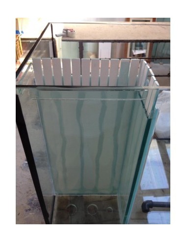 Vasca Acquario Artigianale Professionale  IN TOTAL VETRO EXTRA CHIARO -  110X50X60H - 330LT (con supporto)