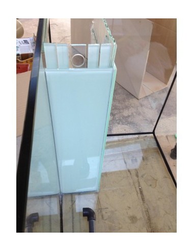 Vasca Acquario Artigianale Professionale  IN TOTAL VETRO EXTRA CHIARO -  110X50X60H - 330LT (con supporto)