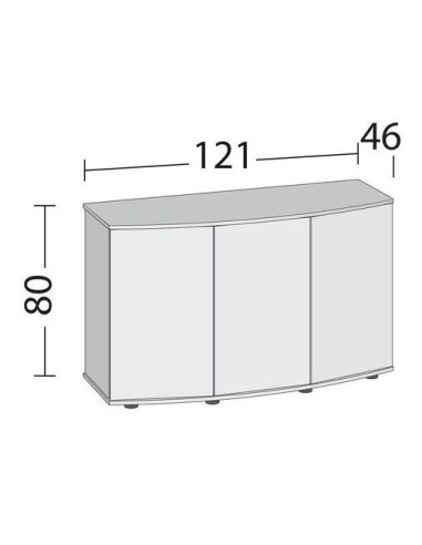 Juwel Supporto Vision 260 sbx Nero - cm121x46x80H