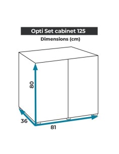 AQUAEL ACQUARIO OPTI SET 125 LITRI 81X36X51 H CM NERO (CON SUPPORTO) 2