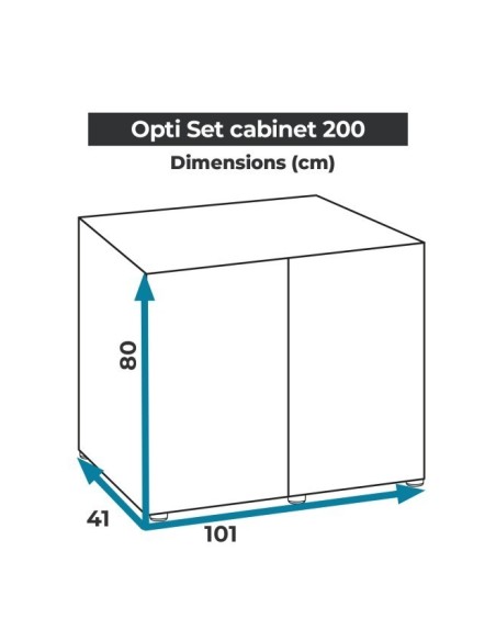 AQUAEL ACQUARIO OPTI SET 200 LITRI 101X41X56 H CM NERO (CON SUPPORTO)