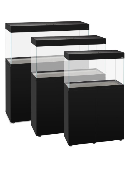 AQUAEL ACQUARIO OPTI SET 200 LITRI 101X41X56 H CM NERO (CON SUPPORTO)