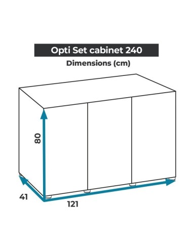 AQUAEL ACQUARIO OPTI SET 125 LITRI 81X36X51 H CM NERO (CON SUPPORTO)