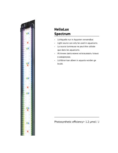 JUWEL PLAFONIERA HELIALUX SPECTRUM 1500 - 60 Watt PER ACQUARI DI FAUNA DI ACQUA DOLCE