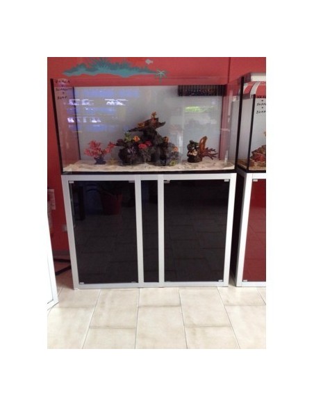 Vasca Acquario Artigianale Professionale IN TOTAL VETRO EXTRA CHIARO 140X40X60H - 336LT (con supporto)
