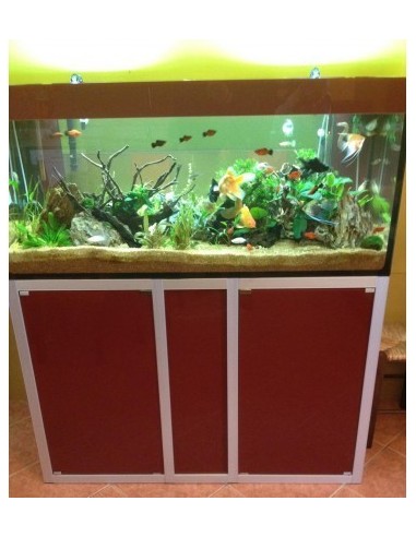 Vasca Acquario Artigianale Professionale IN TOTAL VETRO EXTRA CHIARO 140X40X60H - 336LT (con supporto)