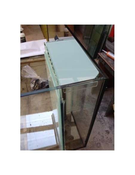 Vasca Acquario Artigianale Professionale IN TOTAL VETRO EXTRA CHIARO 140X40X60H - 336LT (con supporto)
