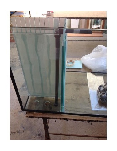 Vasca Acquario Artigianale Professionale IN TOTAL VETRO EXTRA CHIARO 140X40X60H - 336LT (con supporto)