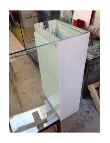 Vasca Acquario Artigianale Professionale  IN TOTAL VETRO EXTRA CHIARO -  80x40x50H - 160LT (con supporto)