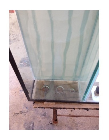 Vasca Acquario Artigianale Professionale  IN TOTAL VETRO EXTRA CHIARO -  80x40x50H - 160LT (con supporto)