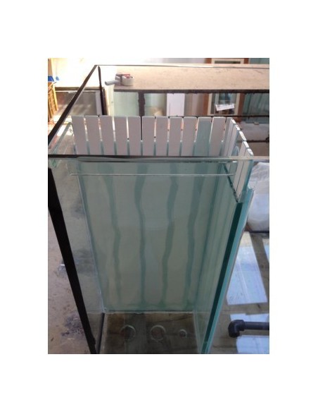 Vasca Acquario Artigianale Professionale  IN TOTAL VETRO EXTRA CHIARO -  80x40x50H - 160LT (con supporto)