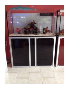 Vasca Acquario Artigianale Professionale  IN TOTAL VETRO EXTRA CHIARO -  80x40x50H - 160LT (con supporto) 2