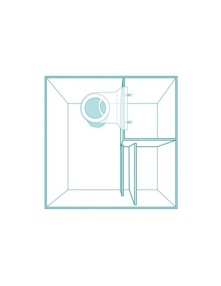 AQPet Kit Acquario Kubic 50 bianco con supporto in vetro extra chiaro