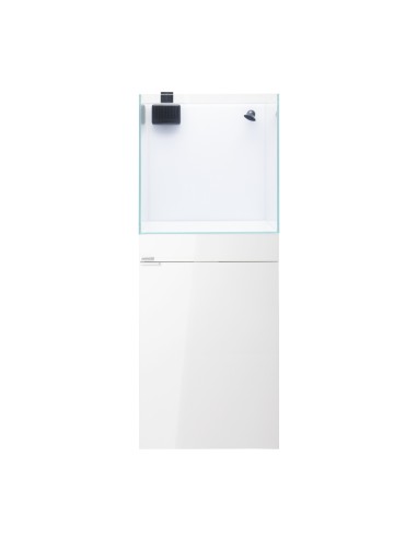 AQPet Kit Acquario Kubic 50 bianco con supporto in vetro extra chiaro