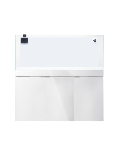 AQPet Kit Acquario Kubic 120 bianco con supporto in vetro extrachiaro