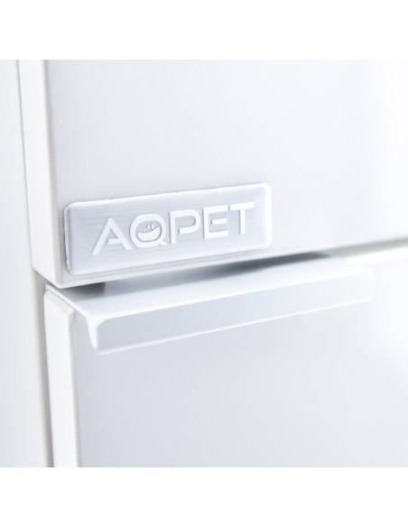 AQPet Kit Acquario Kubic 120 bianco con supporto in vetro extrachiaro