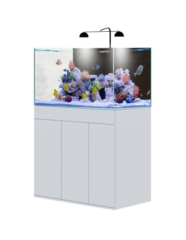AQPet Kit Acquario Kubic 120 nero  lucido con supporto in vetro extrachiaro