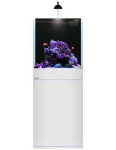 AQPet Kit Acquario Kubic 50 bianco laccato con supporto vetro extrachiaro accessoriato di tutta la tecnica