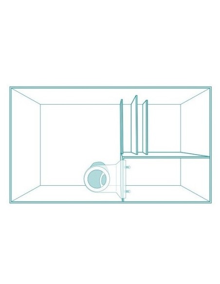 AQPet Kit Acquario Kubic 90 nero laccato con supporto vetro extrachiaro accessoriato di tutta la tecnica