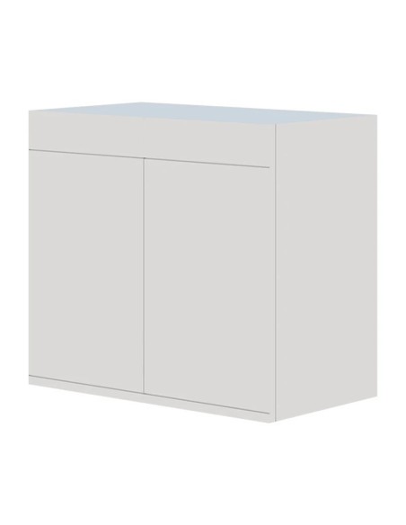 AQPet Kit Acquario Kubic 90 bianco laccato con supporto vetro extrachiaro accessoriato di tutta la tecnica