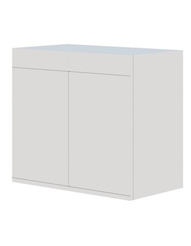AQPet Kit Acquario Kubic 90 bianco laccato con supporto vetro extrachiaro accessoriato di tutta la tecnica