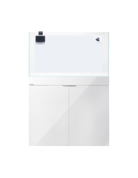 AQPet Kit Acquario Kubic 90 bianco laccato con supporto vetro extrachiaro accessoriato di tutta la tecnica