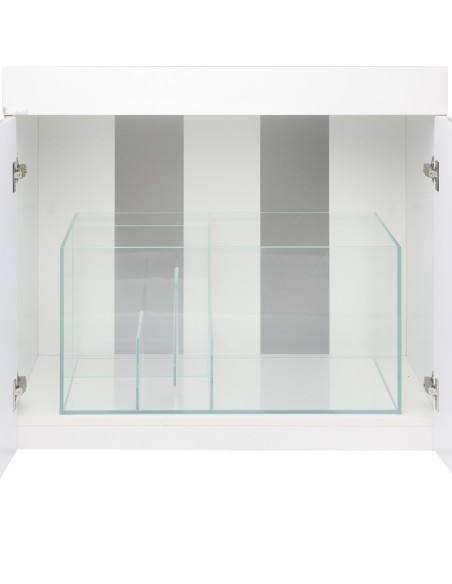 AQPet Kit Acquario Kubic 90 bianco laccato con supporto vetro extrachiaro accessoriato di tutta la tecnica