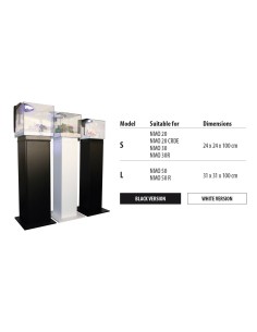 Newa Supporto L per Acquari NewaMore 50 dolce e marino Nero 31x31x100h cm 2