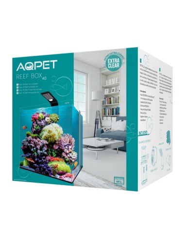 Aqpet Kubic Reef Box 40 Acquario Completo Acqua marina 40x40x40h