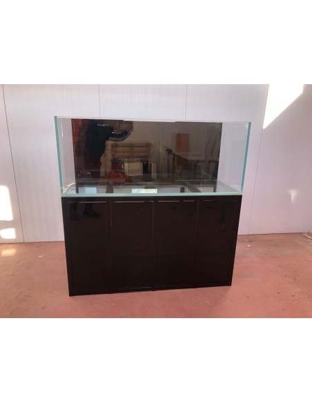 Vasca Acquario Artigianale Professionale  IN TOTAL VETRO EXTRA CHIARO -  150X80X60H - 720LT (CON SUPPORTO MOBILE)