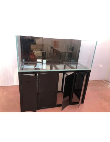 Vasca Acquario Artigianale Professionale  IN TOTAL VETRO EXTRA CHIARO -  150X80X60H - 720LT (CON SUPPORTO MOBILE)