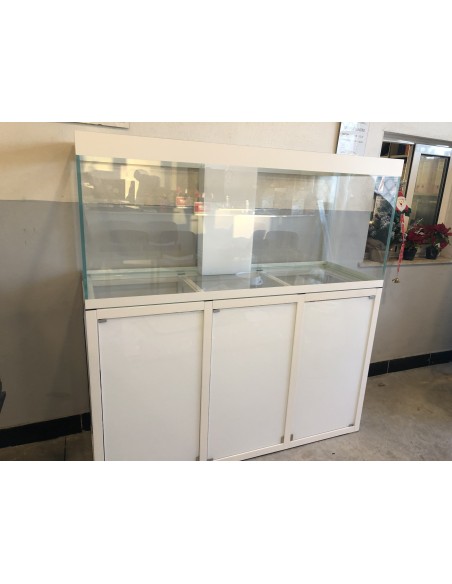 Vasca Acquario Artigianale Professionale  IN TOTAL VETRO EXTRA CHIARO -  150X80X60H - 720LT (CON SUPPORTO MOBILE)