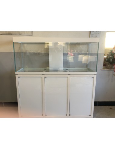 Vasca Acquario Artigianale Professionale  IN TOTAL VETRO EXTRA CHIARO -  150X80X60H - 720LT (CON SUPPORTO MOBILE)
