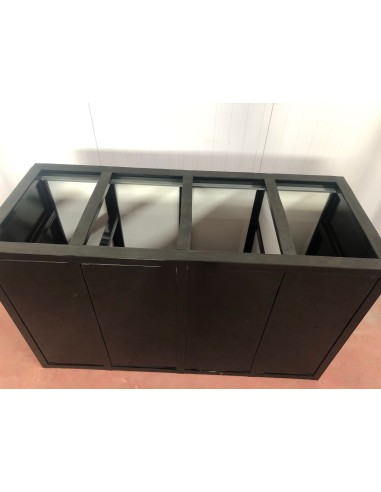 Vasca Acquario Artigianale Professionale  IN TOTAL VETRO EXTRA CHIARO -  150X80X60H - 720LT (CON SUPPORTO MOBILE)
