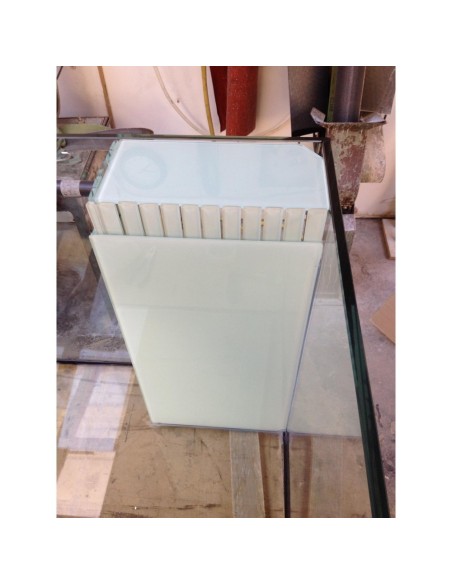 Vasca Acquario Artigianale Professionale  IN TOTAL VETRO EXTRA CHIARO -  150X80X60H - 720LT (CON SUPPORTO MOBILE)